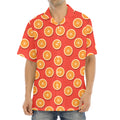 Orange Slices Pattern Print Aloha Shirt