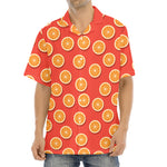 Orange Slices Pattern Print Aloha Shirt