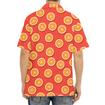 Orange Slices Pattern Print Aloha Shirt