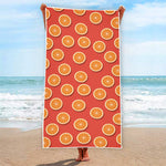 Orange Slices Pattern Print Beach Towel