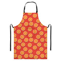 Orange Slices Pattern Print Bib Apron With Pocket