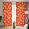 Orange Slices Pattern Print Dimout Pencil Pleat Curtains