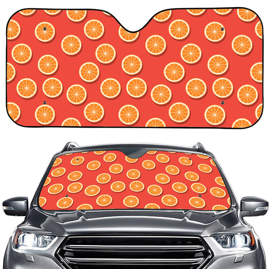Orange Slices Pattern Print Car Windshield Sun Shade