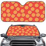 Orange Slices Pattern Print Car Windshield Sun Shade