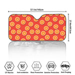 Orange Slices Pattern Print Car Windshield Sun Shade