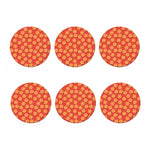 Orange Slices Pattern Print Coaster Set