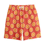 Orange Slices Pattern Print Cotton Shorts