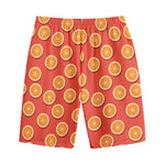 Orange Slices Pattern Print Cotton Shorts