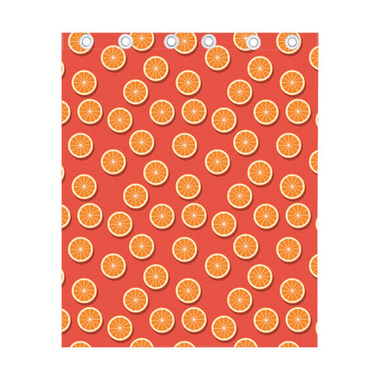 Orange Slices Pattern Print Curtain