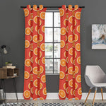Orange Slices Pattern Print Curtain