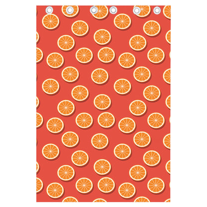 Orange Slices Pattern Print Curtain