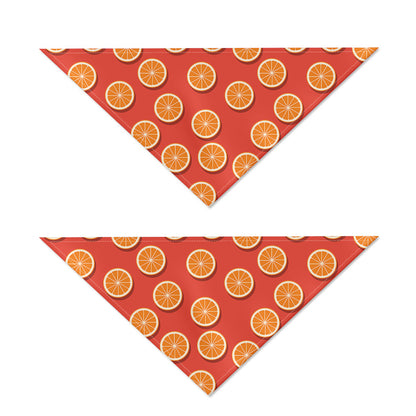Orange Slices Pattern Print Dog Bandana