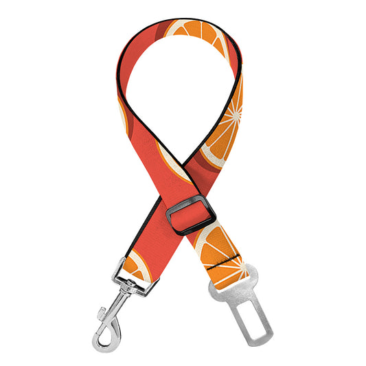 Orange Slices Pattern Print Dog Seat Belt