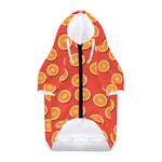 Orange Slices Pattern Print Dog Zip Up Hoodie