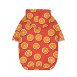 Orange Slices Pattern Print Dog Zip Up Hoodie