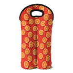 Orange Slices Pattern Print Double Neoprene Wine Tote