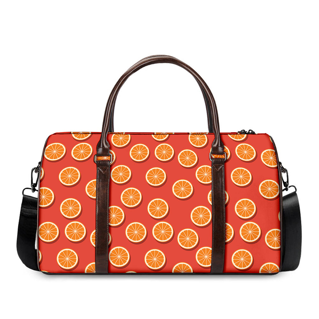 Orange Slices Pattern Print Duffle Bag
