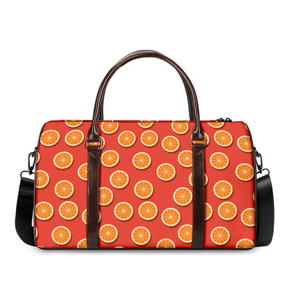 Orange Slices Pattern Print Duffle Bag