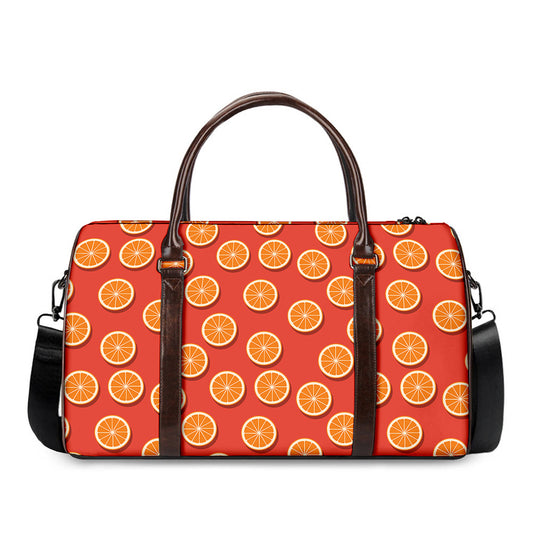 Orange Slices Pattern Print Duffle Bag