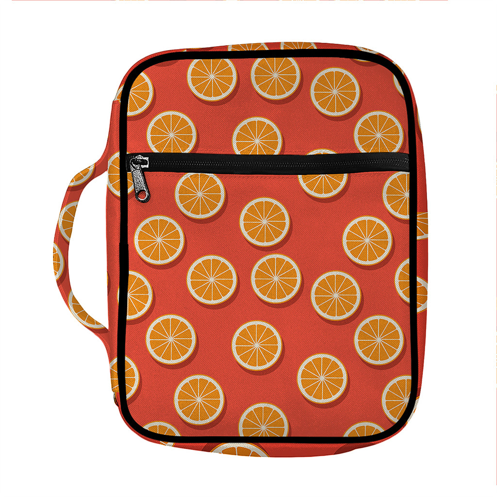 Orange Slices Pattern Print Front Pocket Bible Bag