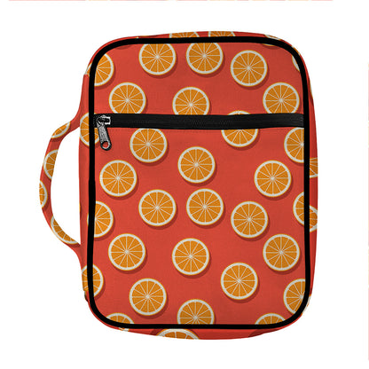 Orange Slices Pattern Print Front Pocket Bible Bag