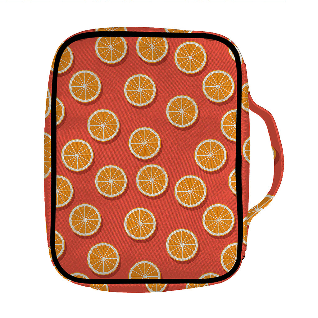 Orange Slices Pattern Print Front Pocket Bible Bag