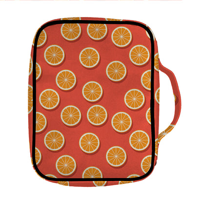 Orange Slices Pattern Print Front Pocket Bible Bag