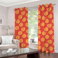 Orange Slices Pattern Print Grommet Curtains