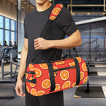 Orange Slices Pattern Print Gym Bag