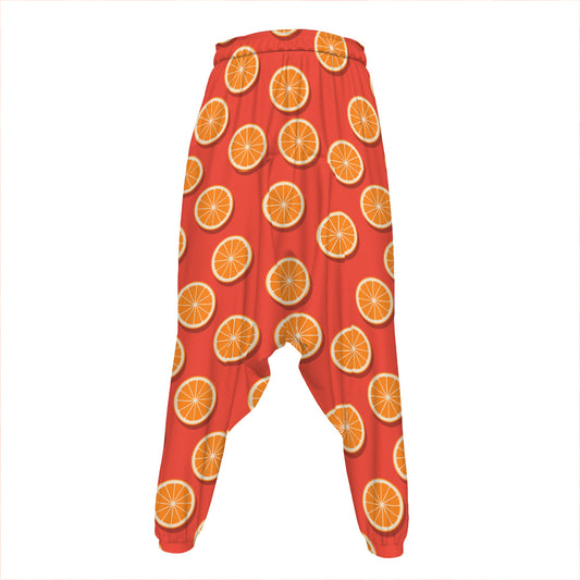 Orange Slices Pattern Print Hammer Pants