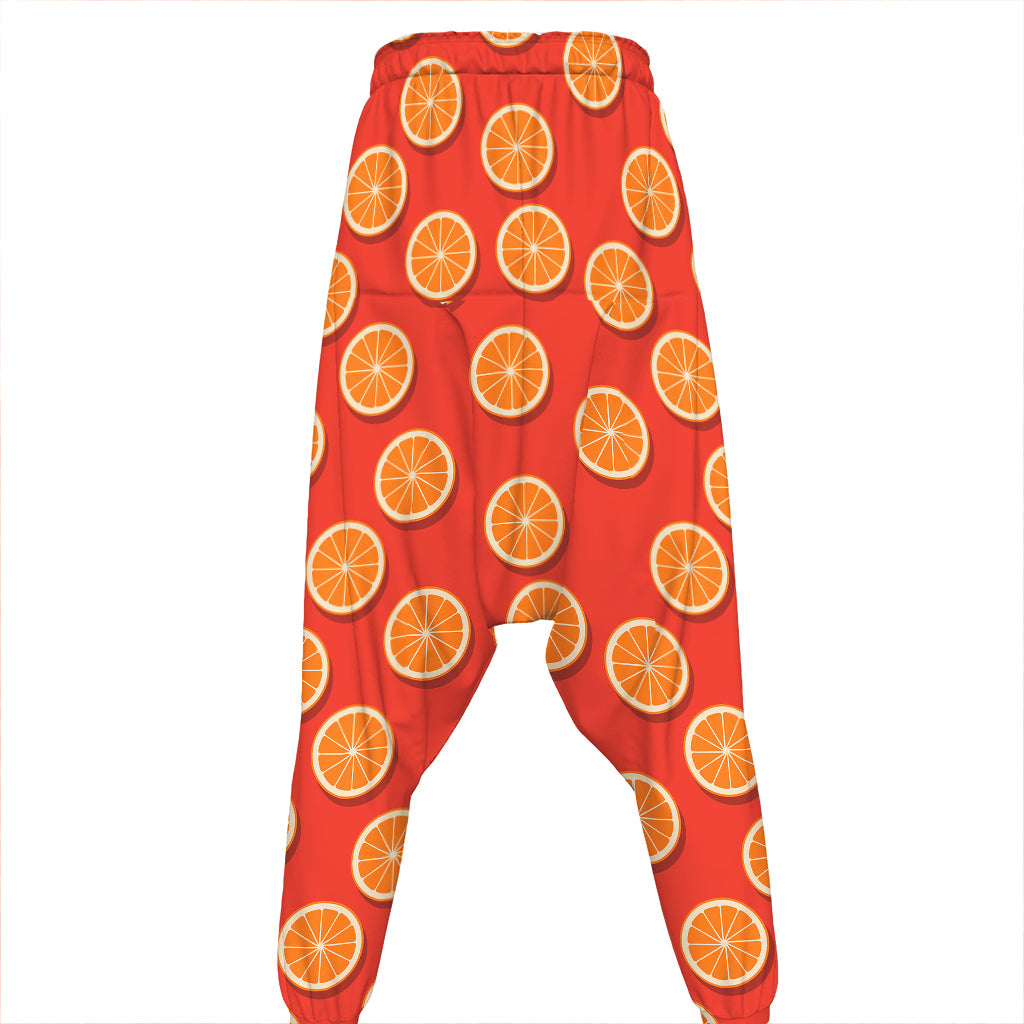 Orange Slices Pattern Print Hammer Pants