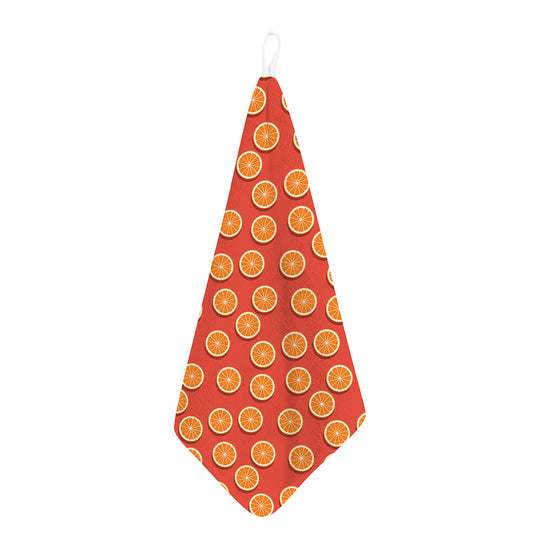 Orange Slices Pattern Print Hand Towel