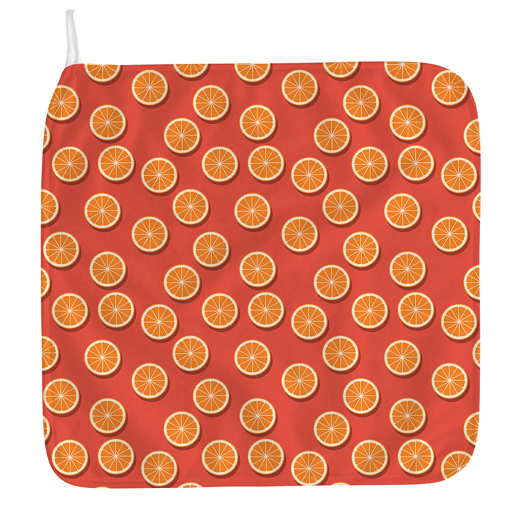 Orange Slices Pattern Print Hand Towel