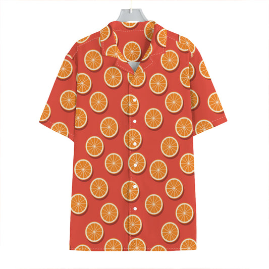 Orange Slices Pattern Print Hawaiian Shirt