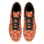 Orange Slices Pattern Print High Top Leather Sneakers