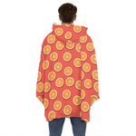 Orange Slices Pattern Print Hoodie Blanket