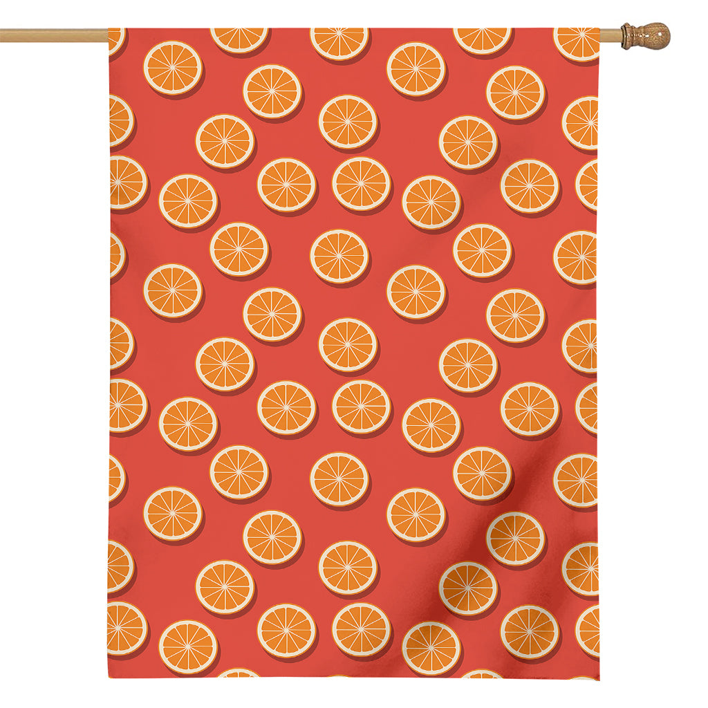 Orange Slices Pattern Print House Flag