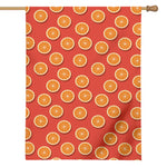 Orange Slices Pattern Print House Flag
