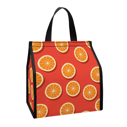 Orange Slices Pattern Print Insulated Lunch Tote