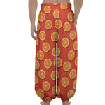 Orange Slices Pattern Print Lantern Pants