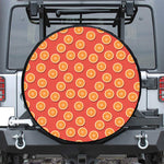 Orange Slices Pattern Print Leather Spare Tire Cover