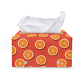 Orange Slices Pattern Print Leather Tissue Box Cover