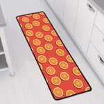 Orange Slices Pattern Print Long Kitchen Mat