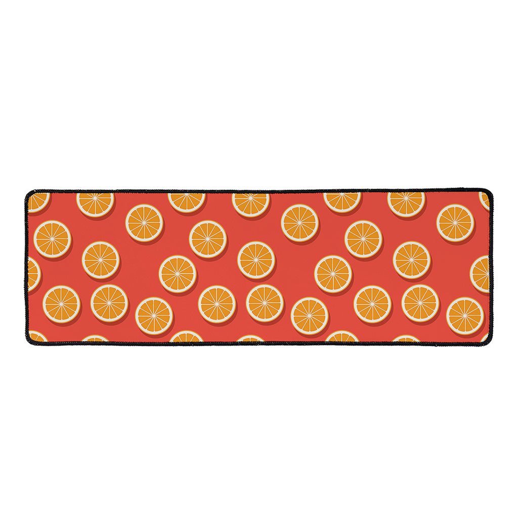 Orange Slices Pattern Print Long Kitchen Mat