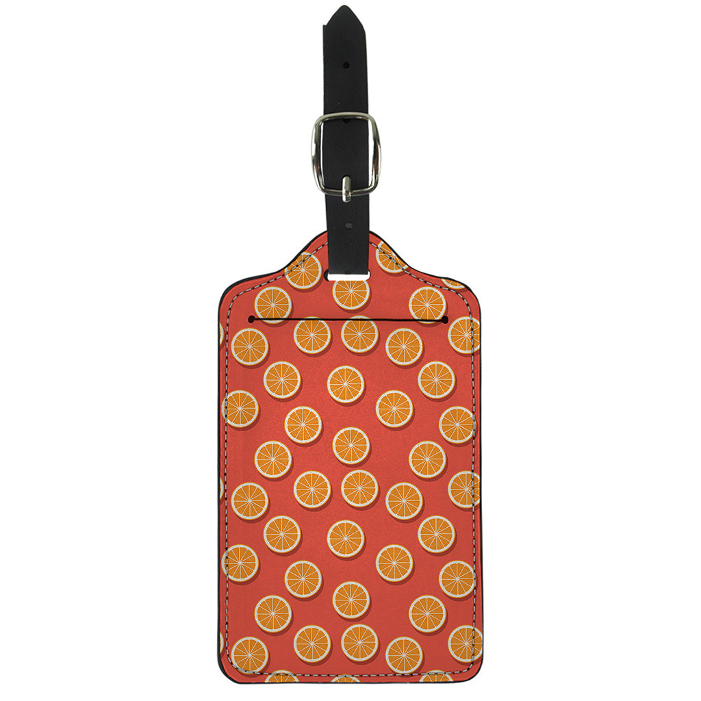Orange Slices Pattern Print Luggage Tag