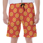 Orange Slices Pattern Print Men's Beach Shorts