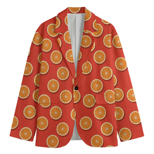 Orange Slices Pattern Print Men's Blazer