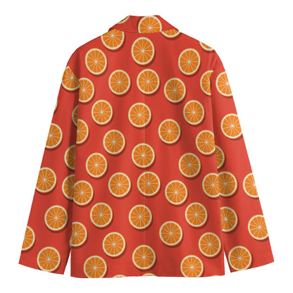 Orange Slices Pattern Print Men's Blazer