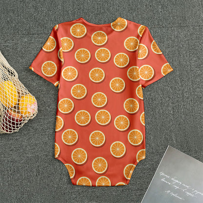 Orange Slices Pattern Print Men's Bodysuit
