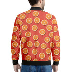 Orange Slices Pattern Print Men's Bomber Jacket